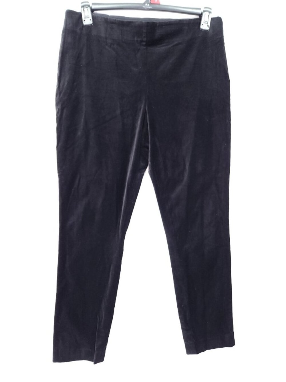 Lauren Ralph Lauren Black Velvet Pants Size 14 (34x28) Pull On Stretch Trousers